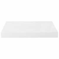 vidaXL Schwebende Wandregale 2 Stk. Hochglanz-Wei&szlig; 40x23x3,8cm MDF