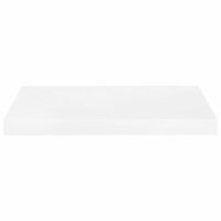 vidaXL Schwebende Wandregale 2 Stk. Hochglanz-Wei&szlig; 50x23x3,8cm MDF