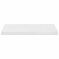 vidaXL Schwebendes Wandregal Hochglanz-Wei&szlig; 60x23,5x3,8 cm MDF