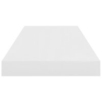 vidaXL Schwebende Wandregale 2 Stk. Hochglanz-Wei&szlig; 60x23,5x3,8cm MDF