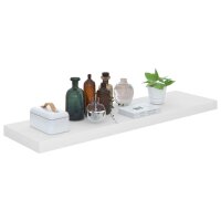 vidaXL Schwebendes Wandregal Hochglanz-Wei&szlig; 90x23,5x3,8 cm MDF