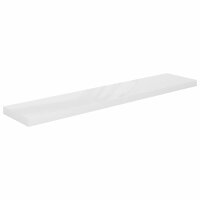 vidaXL Schwebende Wandregale 2 Stk. Hochglanz-Wei&szlig; 120x23,5x3,8cm MDF