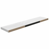 vidaXL Schwebende Wandregale 2 Stk. Hochglanz-Wei&szlig; 120x23,5x3,8cm MDF