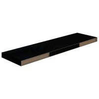 vidaXL Wandregale Schwebend 4 Stk. Hochglanz-Schwarz 90x23,5x3,8cm MDF