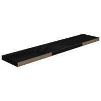 vidaXL Schwebendes Wandregal Hochglanz-Schwarz 120x23,5x3,8 cm MDF