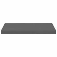 vidaXL Schwebende Wandregale 2 Stk. Hochglanz-Grau 60x23,5x3,8cm MDF