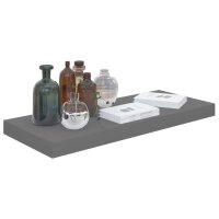 vidaXL Schwebende Wandregale 4 Stk. Hochglanz-Grau 60x23,5x3,8cm MDF