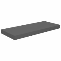 vidaXL Schwebende Wandregale 4 Stk. Hochglanz-Grau 60x23,5x3,8cm MDF