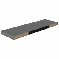 vidaXL Schwebende Wandregale 2 Stk. Hochglanz-Grau 80x23,5x3,8cm MDF