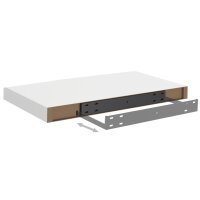 vidaXL Schwebende Wandregale 2 Stk. Wei&szlig; 50x23x3,8cm MDF