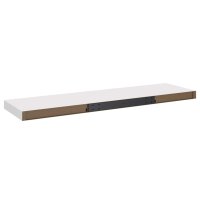 vidaXL Schwebendes Wandregal Wei&szlig; 90x23,5x3,8 cm MDF