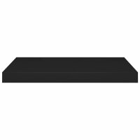 vidaXL Wandregale Schwebend 2 Stk. Schwarz 60x23,5x3,8cm MDF