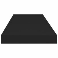 vidaXL Schweberegale 2 Stk. Schwarz 80x23,5x3,8 cm MDF