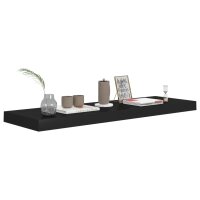 vidaXL Schweberegale 4 Stk. Schwarz 80x23,5x3,8 cm MDF