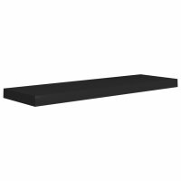 vidaXL Schweberegale 4 Stk. Schwarz 80x23,5x3,8 cm MDF