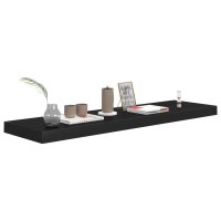 vidaXL Schwebende Wandregale 2 Stk. Schwarz 90x23,5x3,8 cm MDF