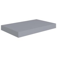 vidaXL Schwebende Wandregale 2 Stk. Grau 40x23x3,8cm MDF