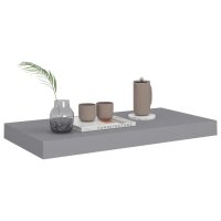 vidaXL Schwebende Wandregale 2 Stk. Grau 50x23x3,8cm MDF