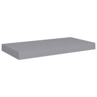 vidaXL Schwebende Wandregale 4 Stk. Grau 50x23x3,8cm MDF