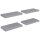 vidaXL Schwebende Wandregale 4 Stk. Grau 50x23x3,8cm MDF