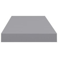 vidaXL Schwebende Wandregale 2 Stk. Grau 60x23,5x3,8cm MDF