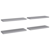 vidaXL Schweberegale 4 Stk. Grau 80x23,5x3,8 cm MDF