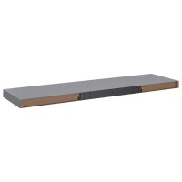 vidaXL Schwebendes Wandregal Grau 90x23,5x3,8 cm MDF