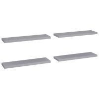 vidaXL Schwebende Wandregale 4 Stk. Grau 90x23,5x3,8cm MDF