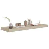 vidaXL Schweberegale 2 Stk. Eiche-Optik 80x23,5x3,8 cm MDF