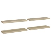 vidaXL Schweberegale 4 Stk. Eiche-Optik 80x23,5x3,8 cm MDF