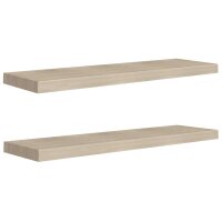 vidaXL Schwebende Wandregale 2 Stk. Eichefarben 90x23,5x3,8 cm MDF