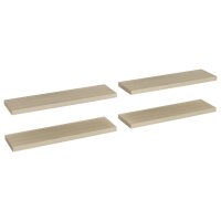 vidaXL Schwebende Wandregale 4 Stk. Eichefarben 90x23,5x3,8 cm MDF