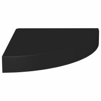 vidaXL Eck-Schweberegale 2 Stk. Schwarz 25x25x3,8 cm MDF