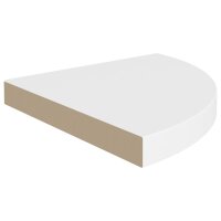 vidaXL Eck-Schweberegale 2 Stk. Weiß 35x35x3,8 cm MDF