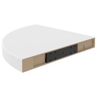 vidaXL Eck-Schweberegale 2 Stk. Weiß 35x35x3,8 cm MDF