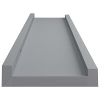 vidaXL Bilderleisten 2 Stk. Grau 40x9x3 cm MDF