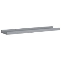 vidaXL Bilderleisten 2 Stk. Grau 60x9x3 cm MDF