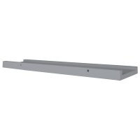 vidaXL Bilderleisten 2 Stk. Grau 60x9x3 cm MDF