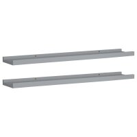 vidaXL Bilderleisten 2 Stk. Grau 80x9x3 cm MDF