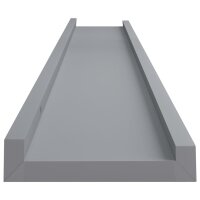 vidaXL Bilderleisten 2 Stk. Grau 80x9x3 cm MDF