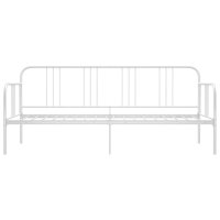 vidaXL Schlafsofa Bettgestell Wei&szlig; Metall 90x200 cm