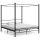 vidaXL Himmelbett Schwarz Metall 180x200 cm