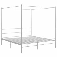 vidaXL Himmelbett Wei&szlig; Metall 180x200 cm