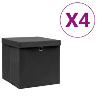 vidaXL Aufbewahrungsboxen mit Deckeln 4 Stk. 28x28x28 cm...