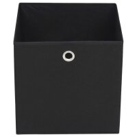 WOWONA Aufbewahrungsboxen 10 Stk. Vliesstoff 28x28x28 cm Schwarz