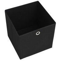 WOWONA Aufbewahrungsboxen 10 Stk. Vliesstoff 28x28x28 cm Schwarz