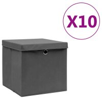 vidaXL Aufbewahrungsboxen mit Deckeln 10 Stk. 28x28x28 cm...