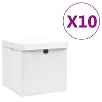 vidaXL Aufbewahrungsboxen mit Deckeln 10 Stk. 28x28x28 cm...