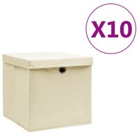 vidaXL Aufbewahrungsboxen mit Deckeln 10 Stk. 28x28x28 cm...