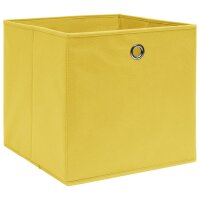 vidaXL Aufbewahrungsboxen 4 Stk. Vliesstoff 28x28x28 cm Gelb